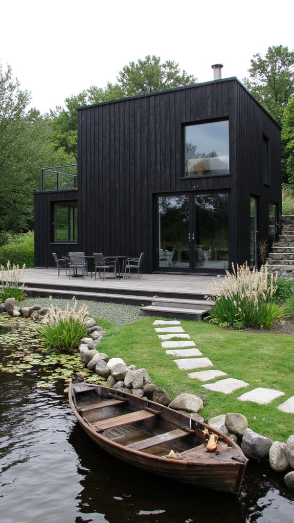 sophisticated waterfront living space