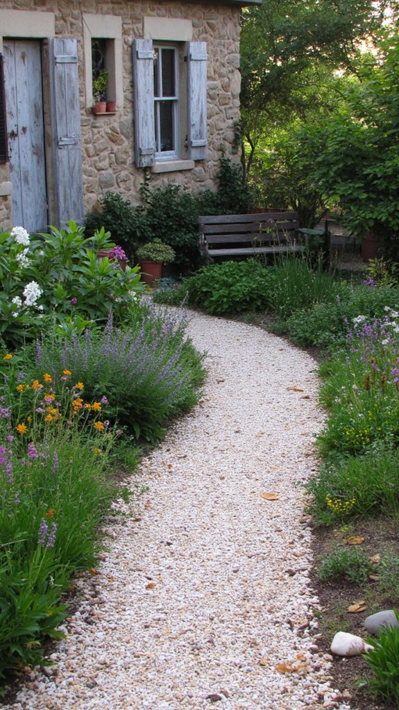 sparkling eco friendly garden path