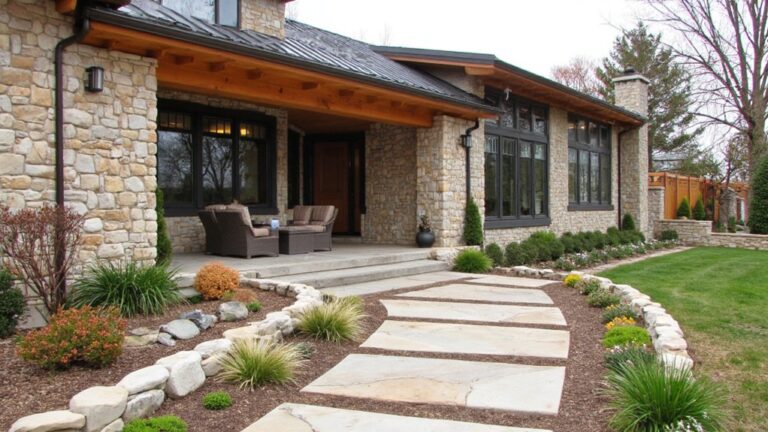 stone accents for modern exteriors