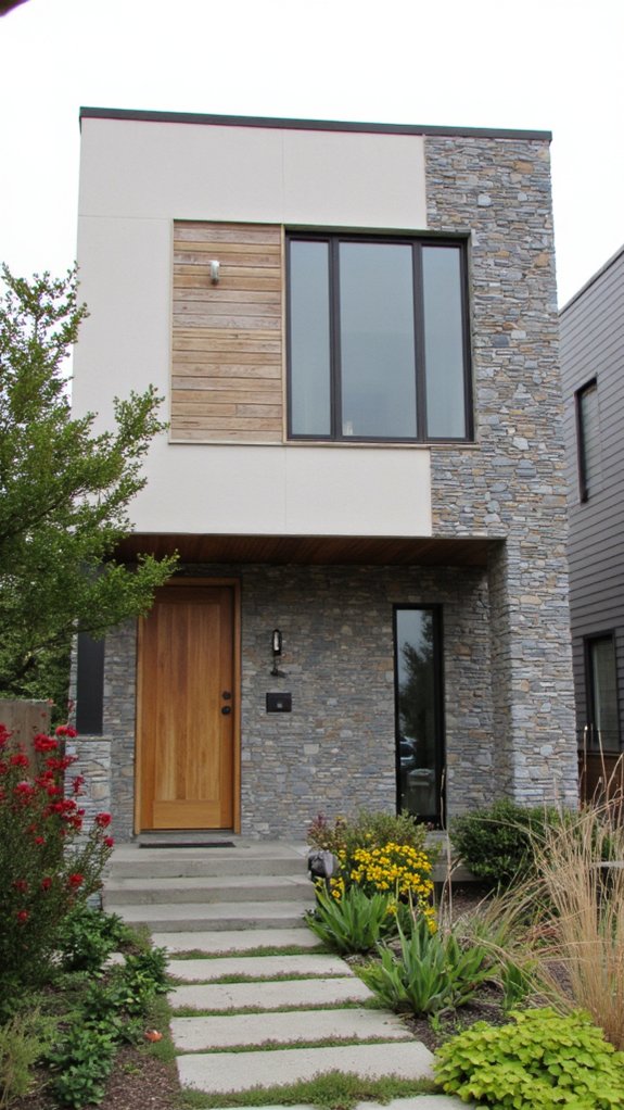 stone cladding enhances modern architecture