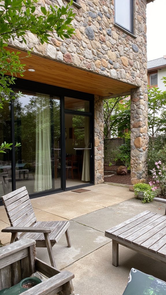 stone patio urban oasis