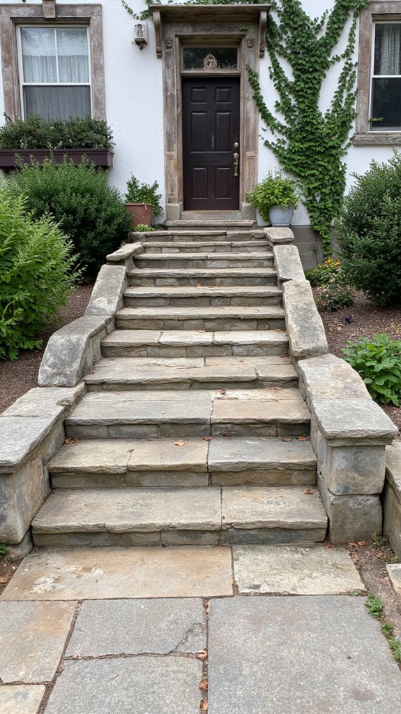 stone steps enhance curb appeal