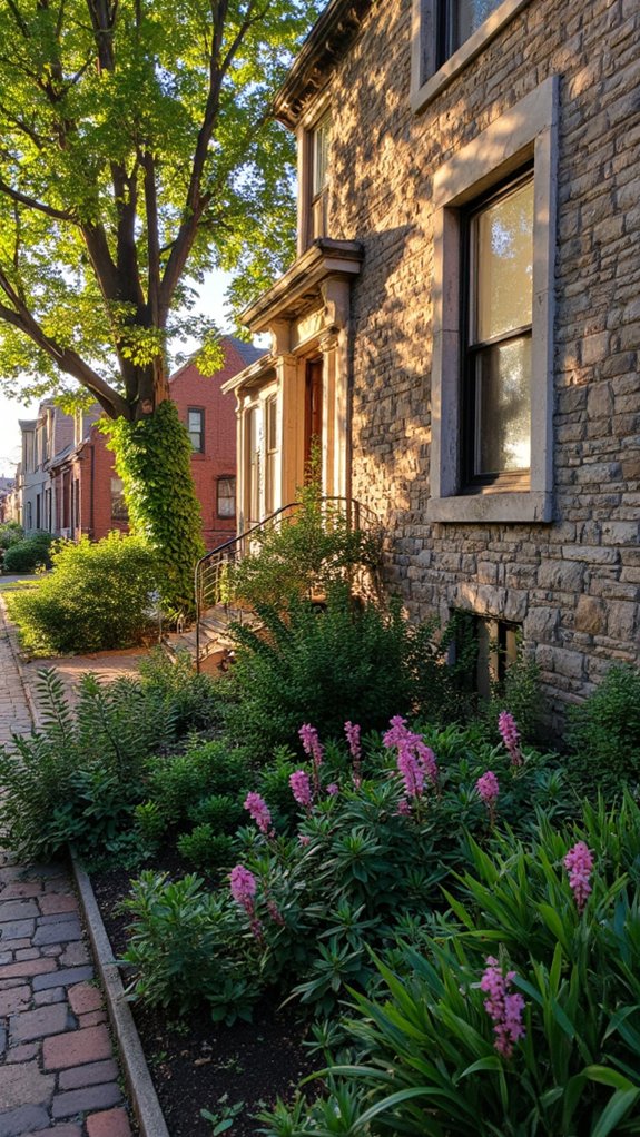 stone trimmed window elegance