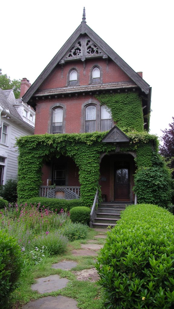 striking gothic revival features