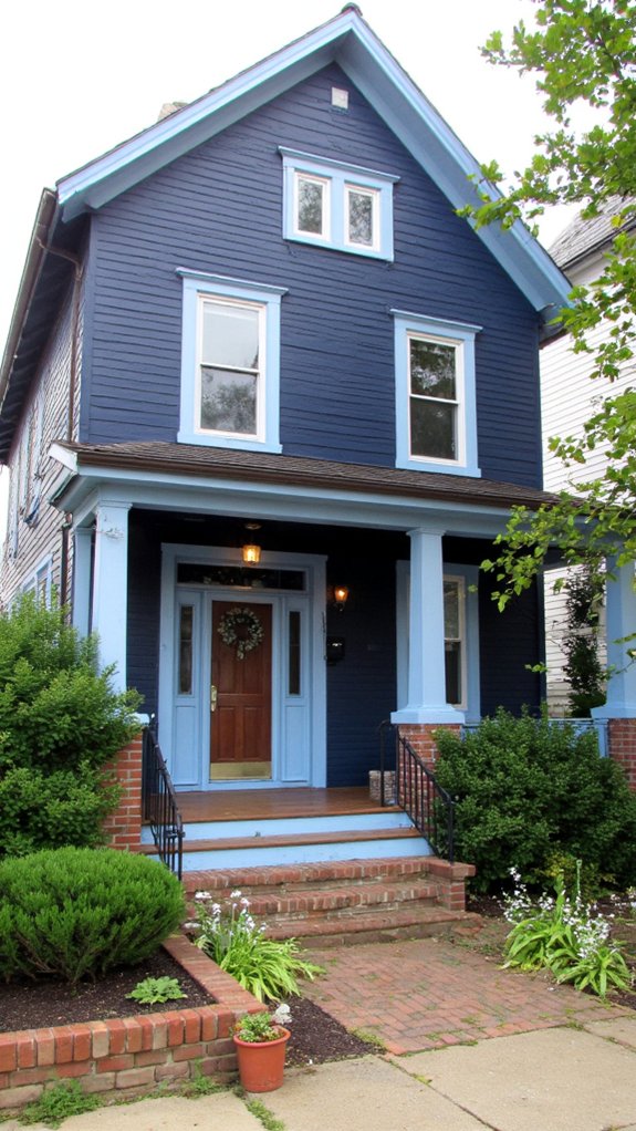 stunning navy and light blue