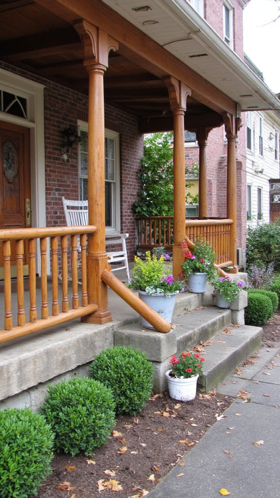 sturdy railing enhances safety