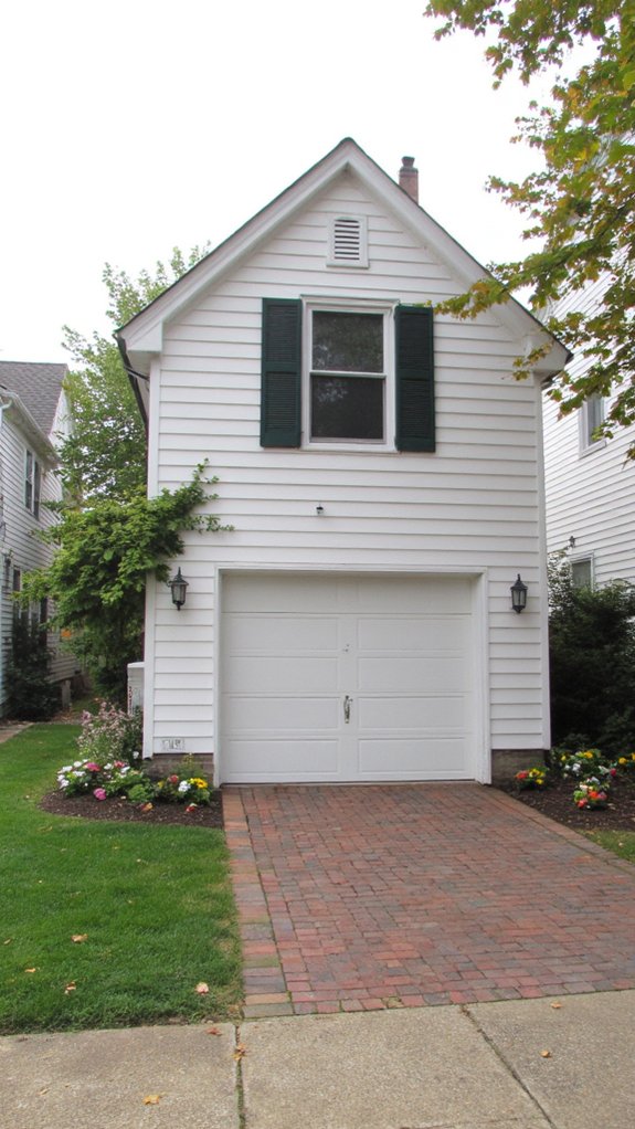stylish colonial garage design