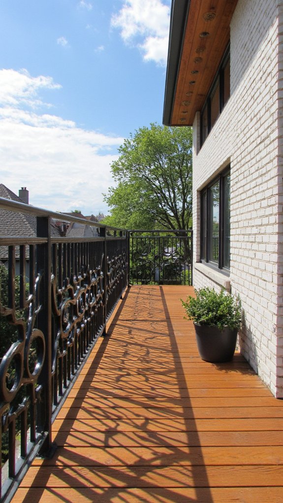 stylish geometric balcony railings