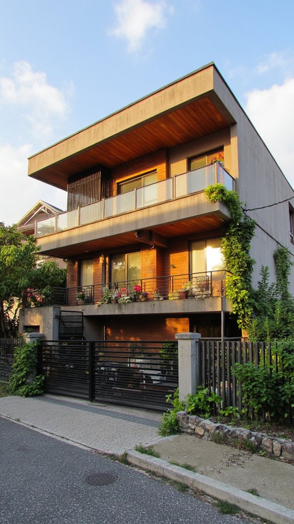 stylish outdoor architectural features