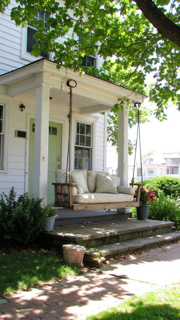 stylish porch swing installation