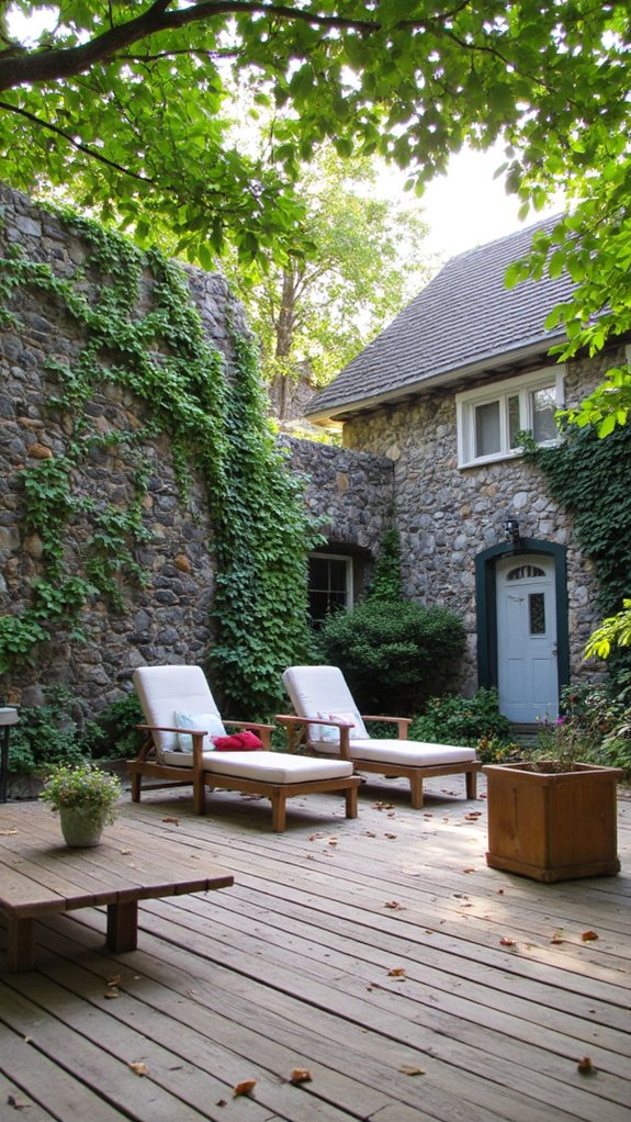 stylish stone wall privacy