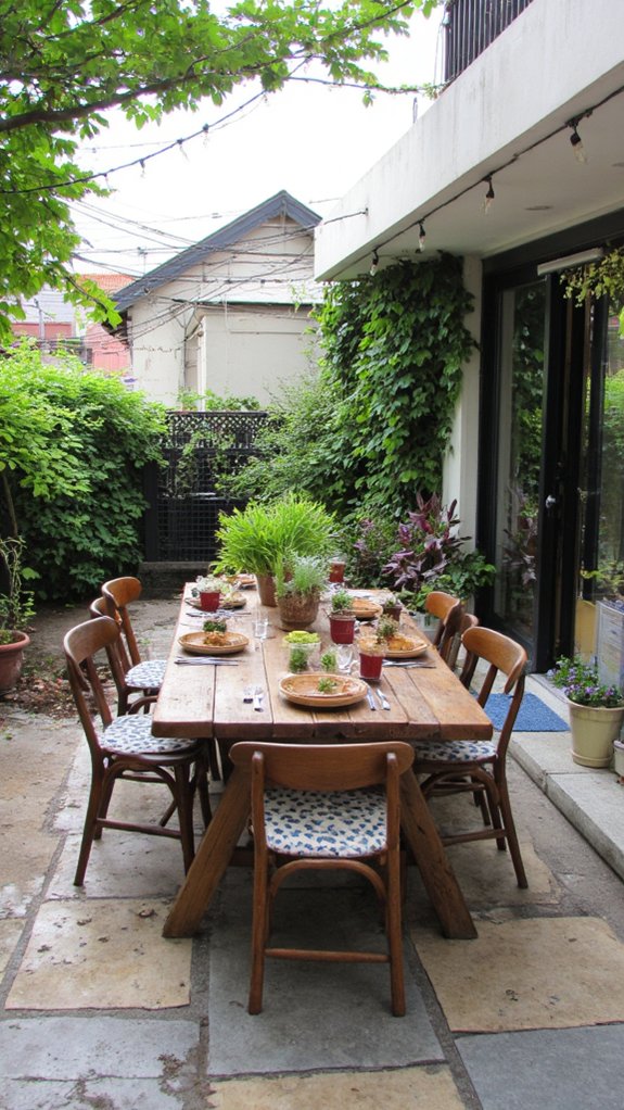 stylish terrace dining transformation