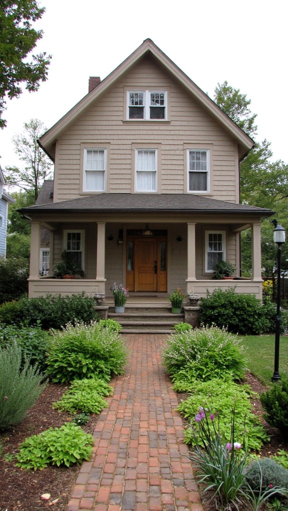 sustainable colonial home exterior