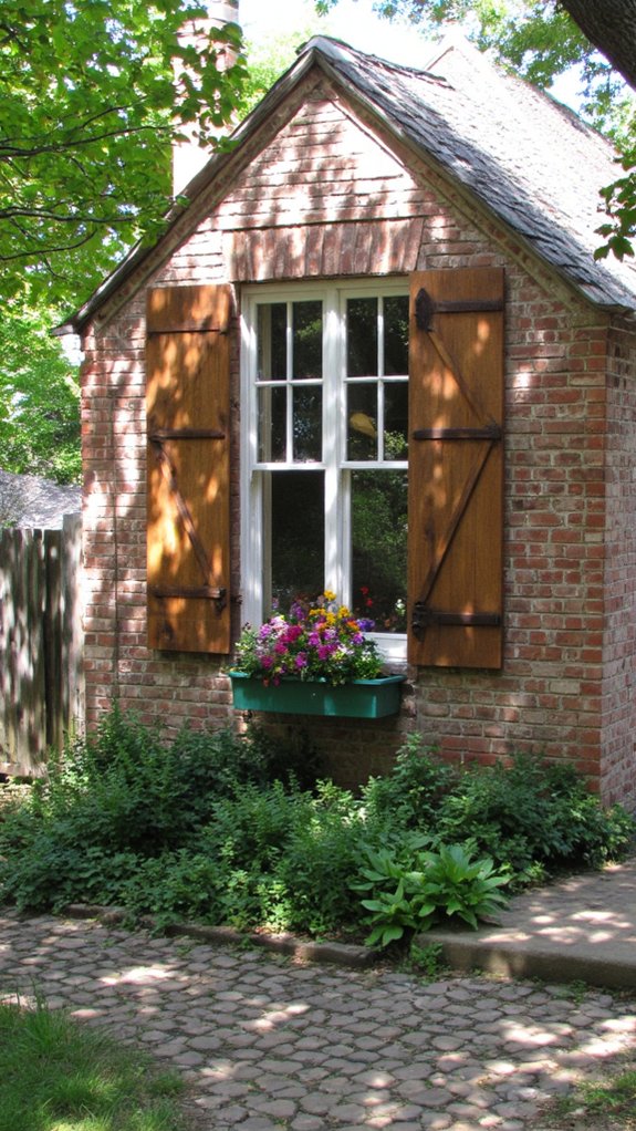 sustainable rustic wood shutters