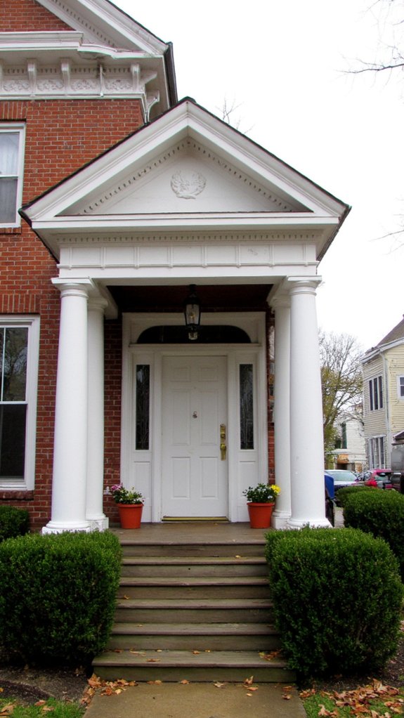 symmetrical and inviting entrance