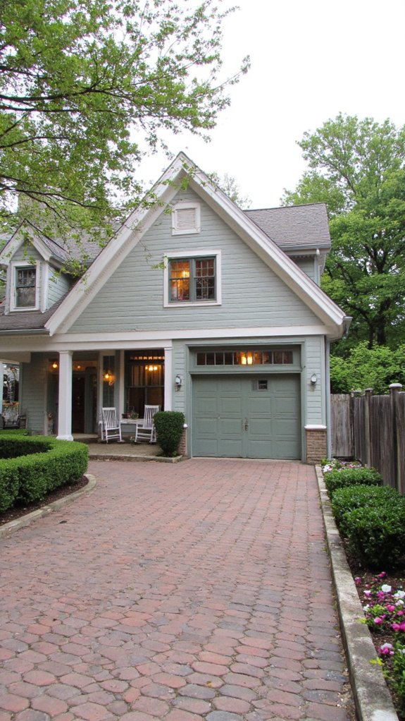 symmetrical architectural harmony garage