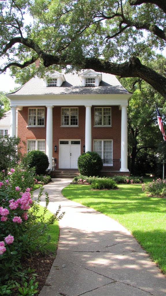 symmetrical beauty with landscaping