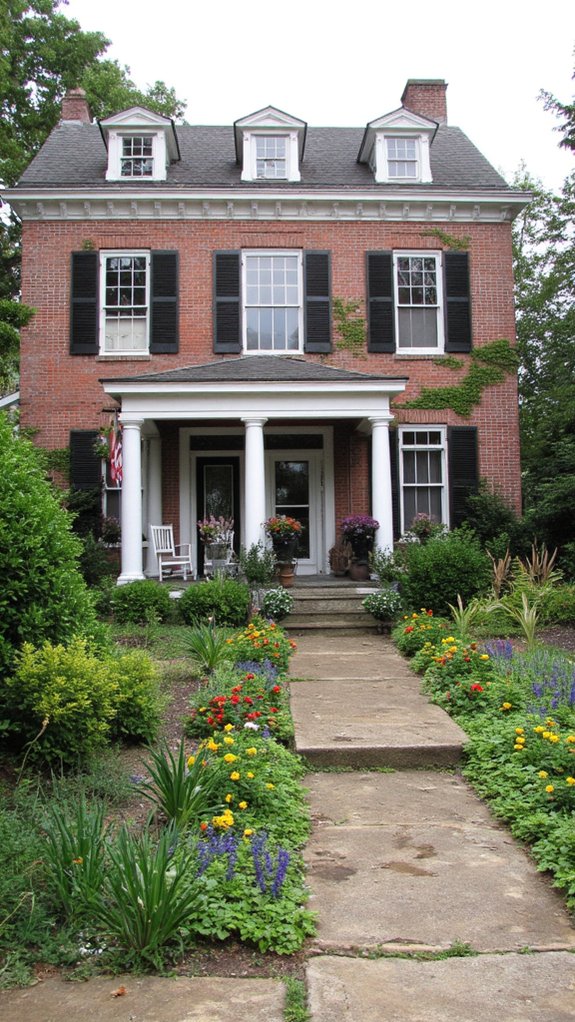 symmetrical facades and detailing