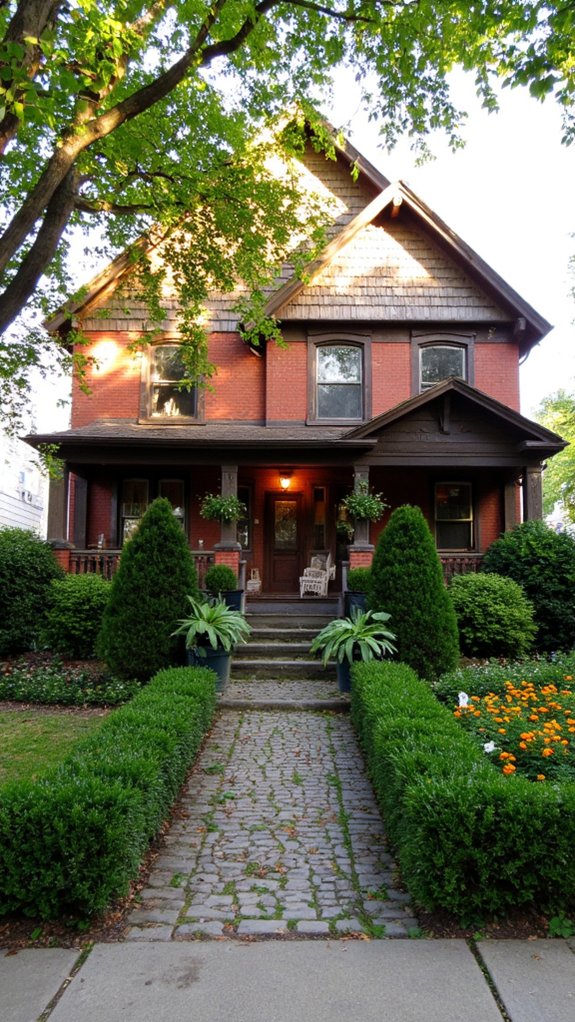 symmetrical flower beds charm