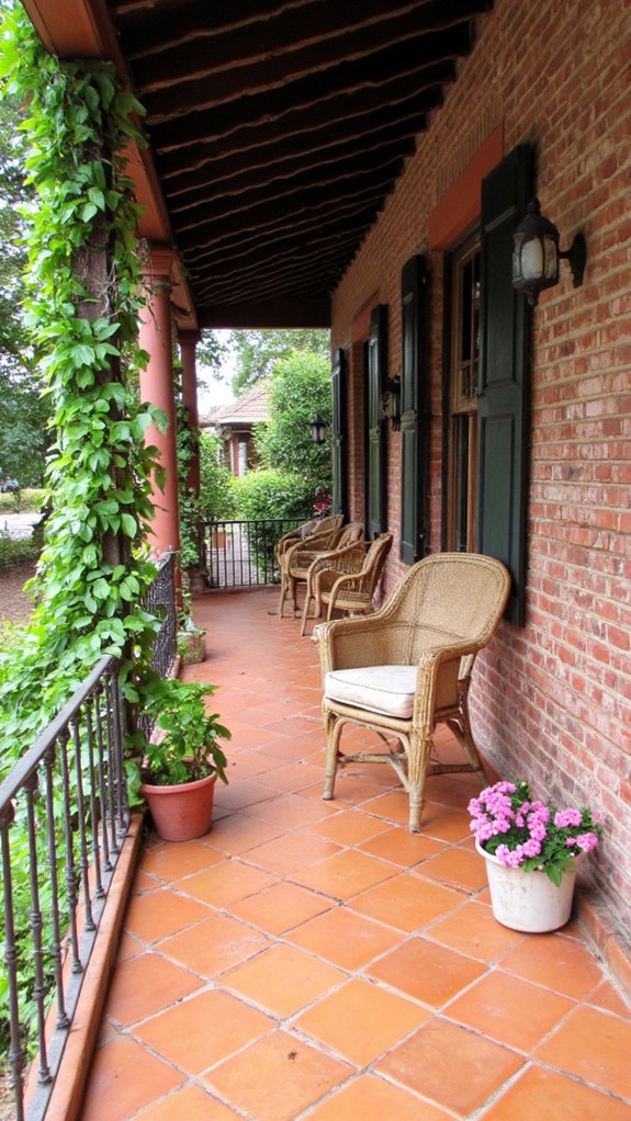 terracotta tiles create charm