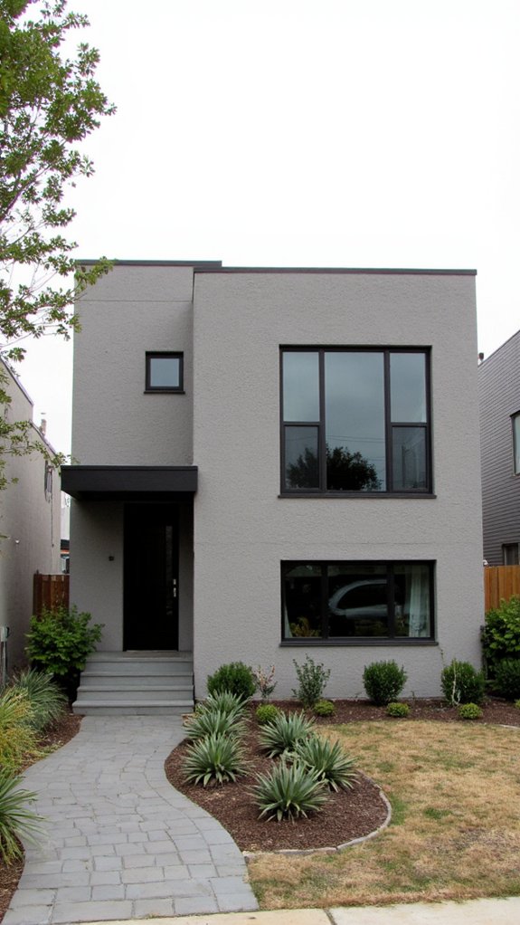 textured grey stucco charm