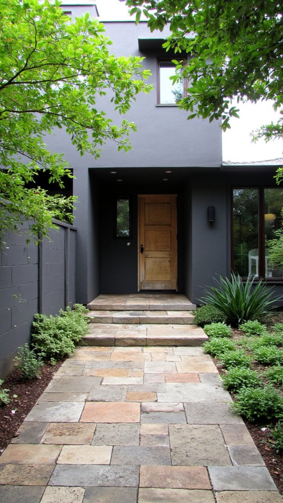 textured stone tiles enhance aesthetics