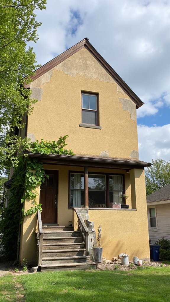 textured stucco adds character