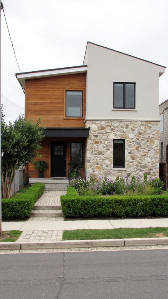 textured surfaces enhance curb appeal