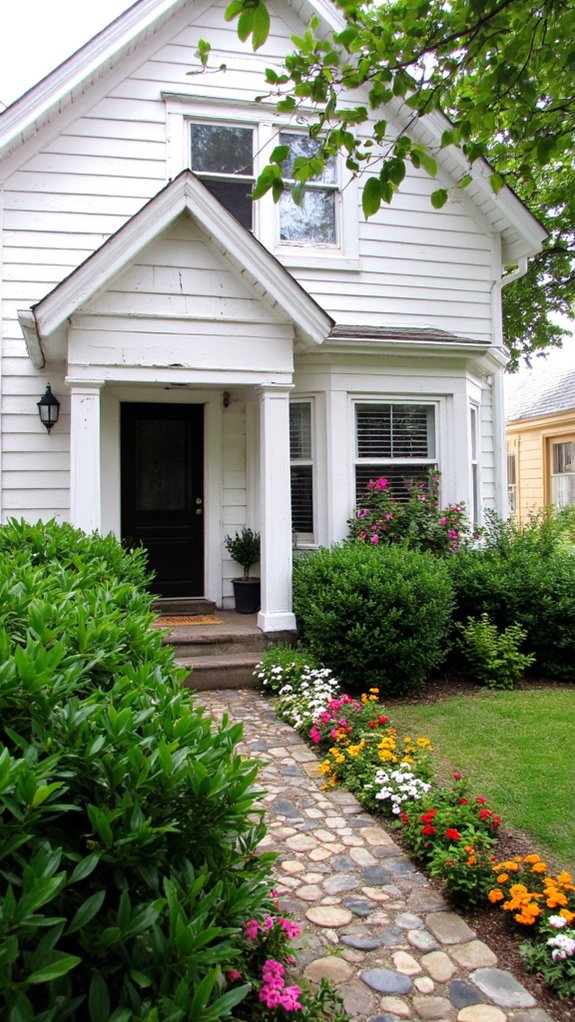 thoughtful landscaping enhances charm