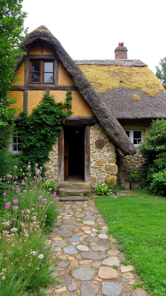 timber beams enhance cottage charm