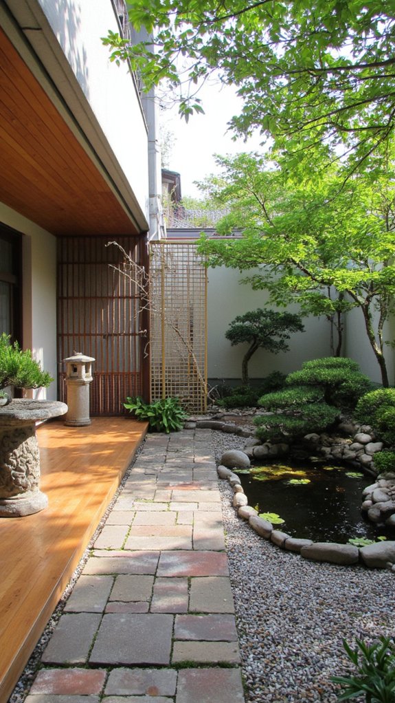 tranquil koi pond retreat