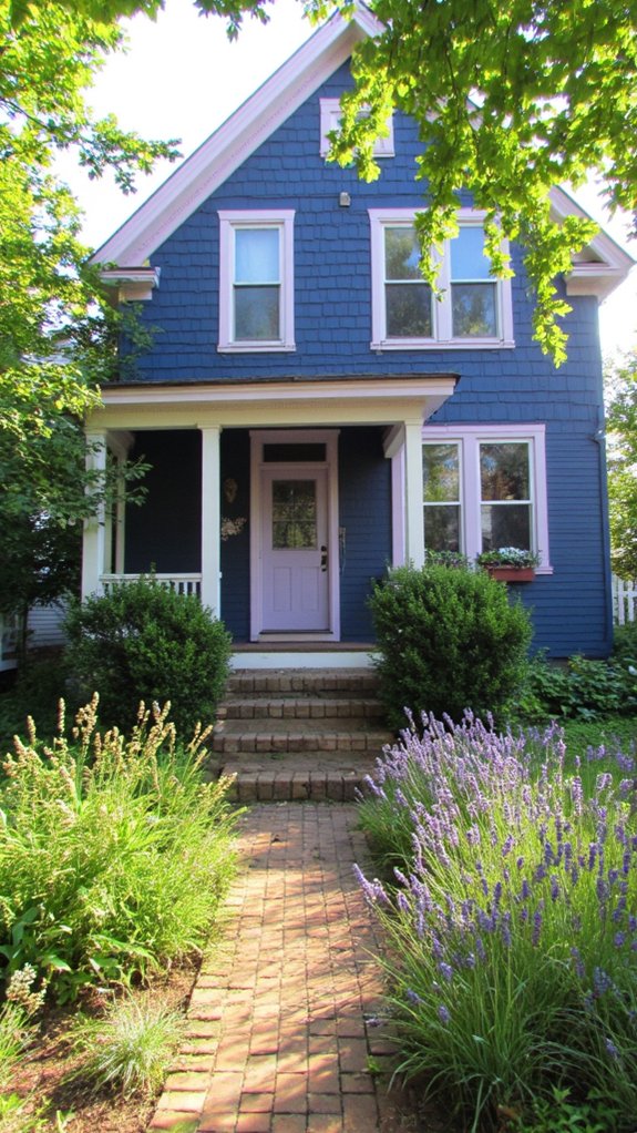 tranquil navy and lavender