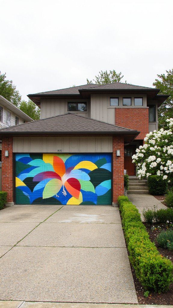 transformative artistic garage murals