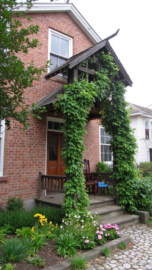 trellis with climbing vines