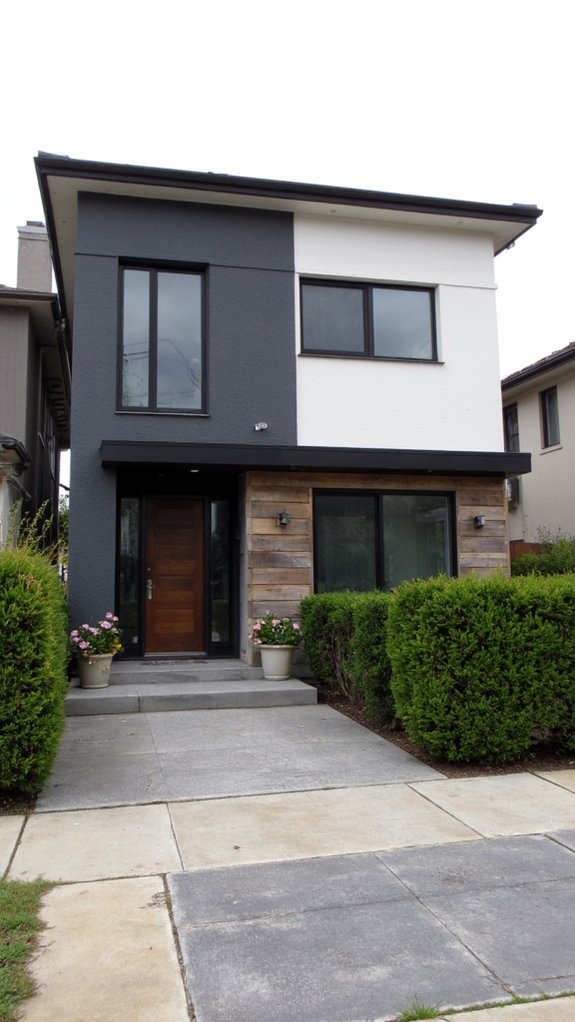 two tone grey facades enhance