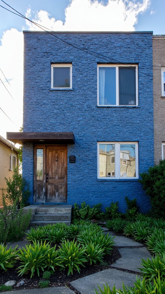 unique blue brick texture