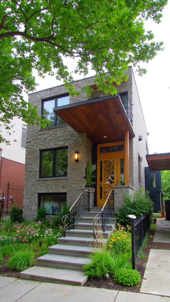 unique exterior artistic accents