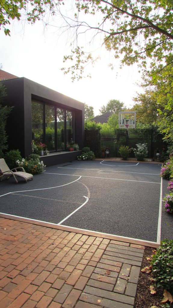versatile backyard sports court