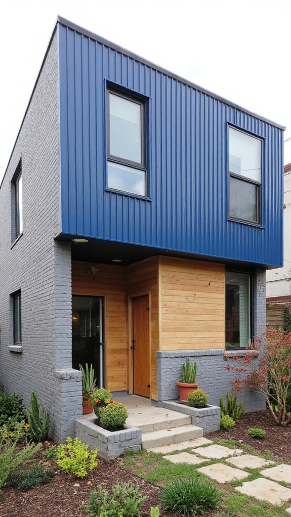 vertical blue stripe illusion