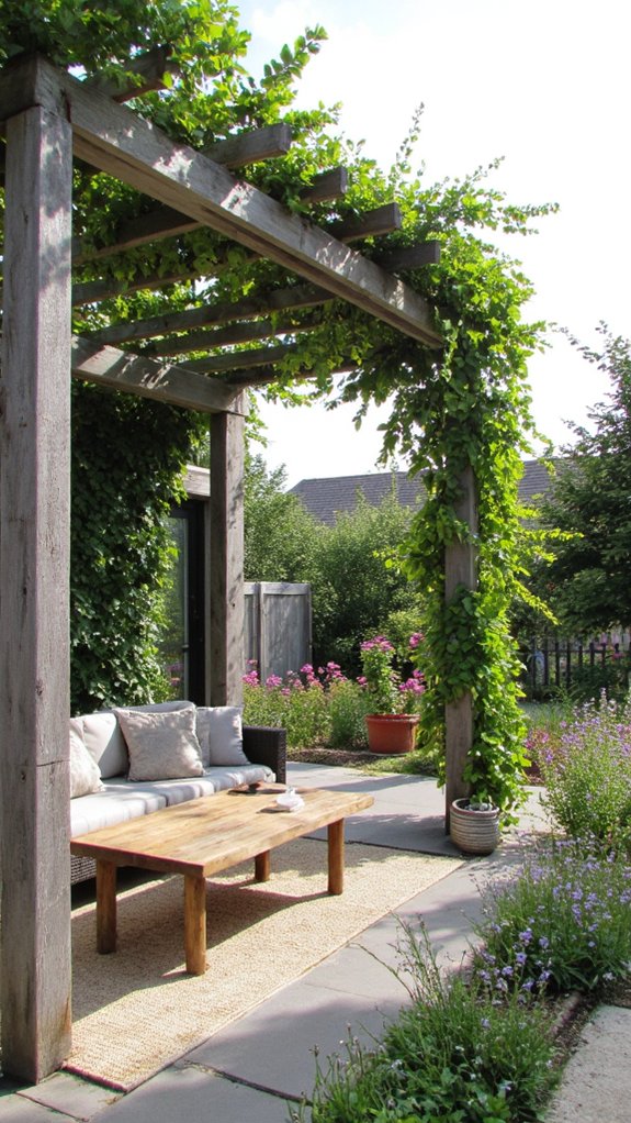 vertical garden pergola design