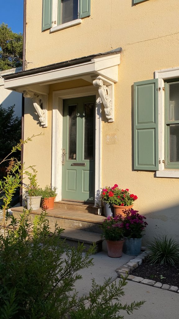 vertical striped stucco finish