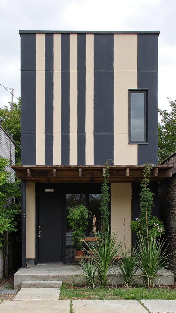 vertical stripes enhance elegance