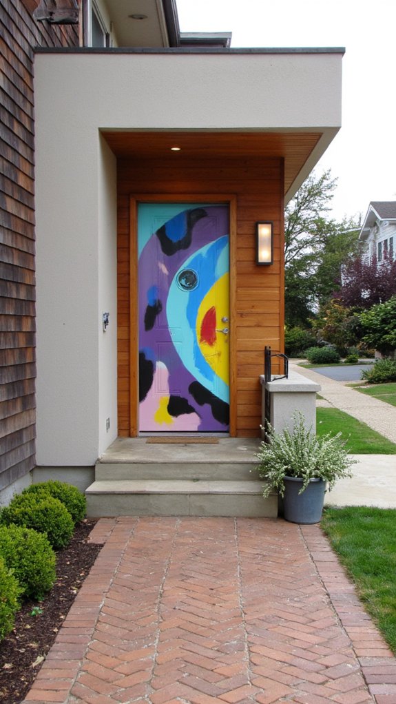 vibrant artistic entryway doors
