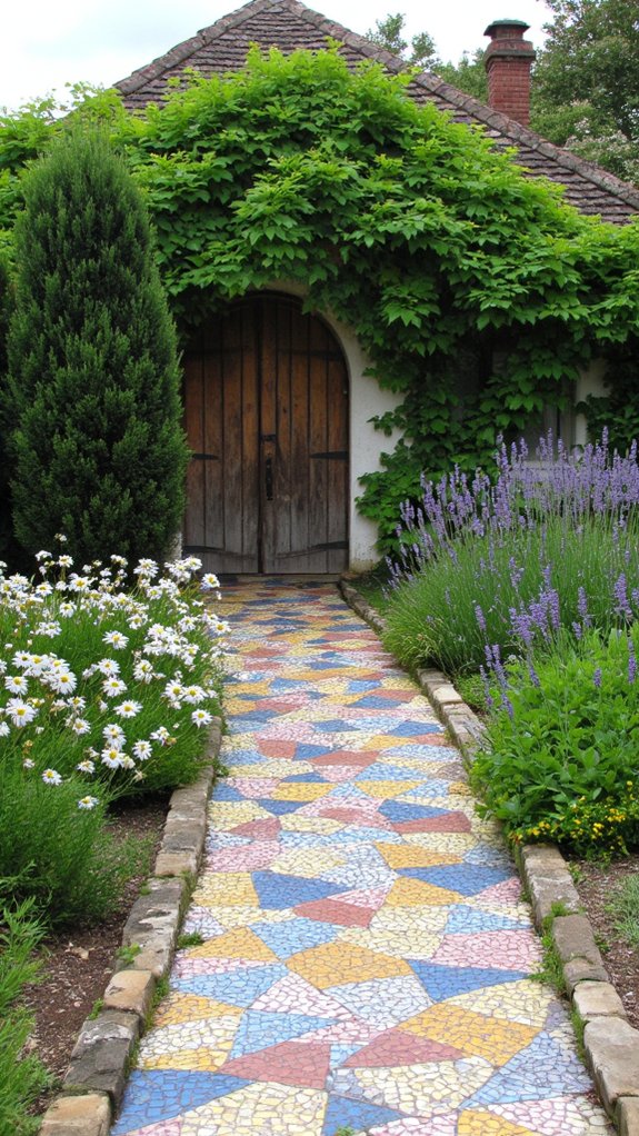 vibrant artistic garden path