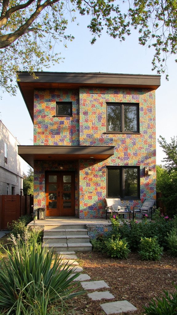 vibrant artistic mosaic tiles