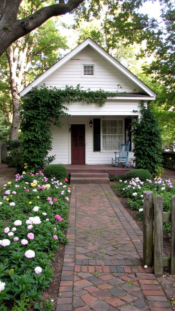 vibrant blooms embrace cottage