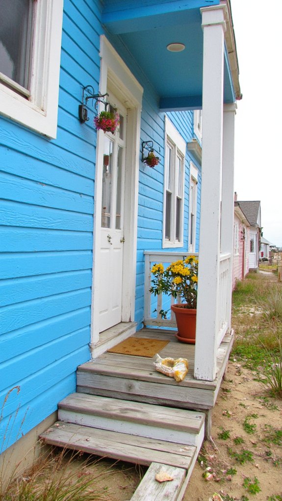 vibrant blue coastal retreat