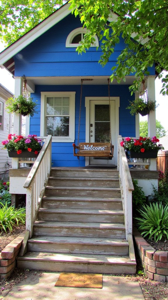 vibrant bungalow with porch