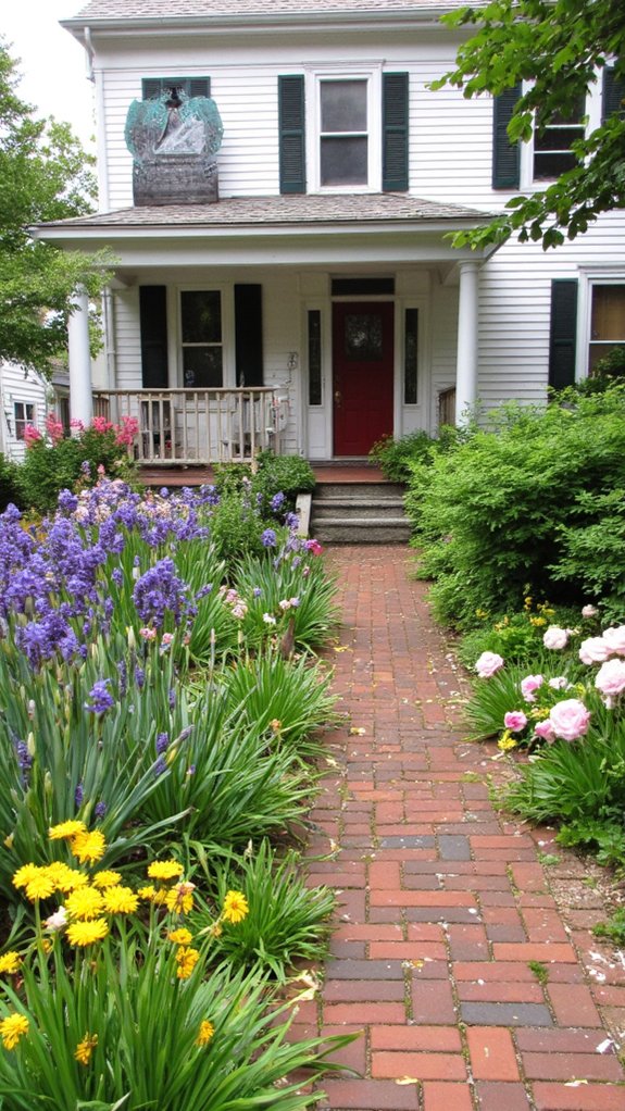 vibrant colorful flower beds