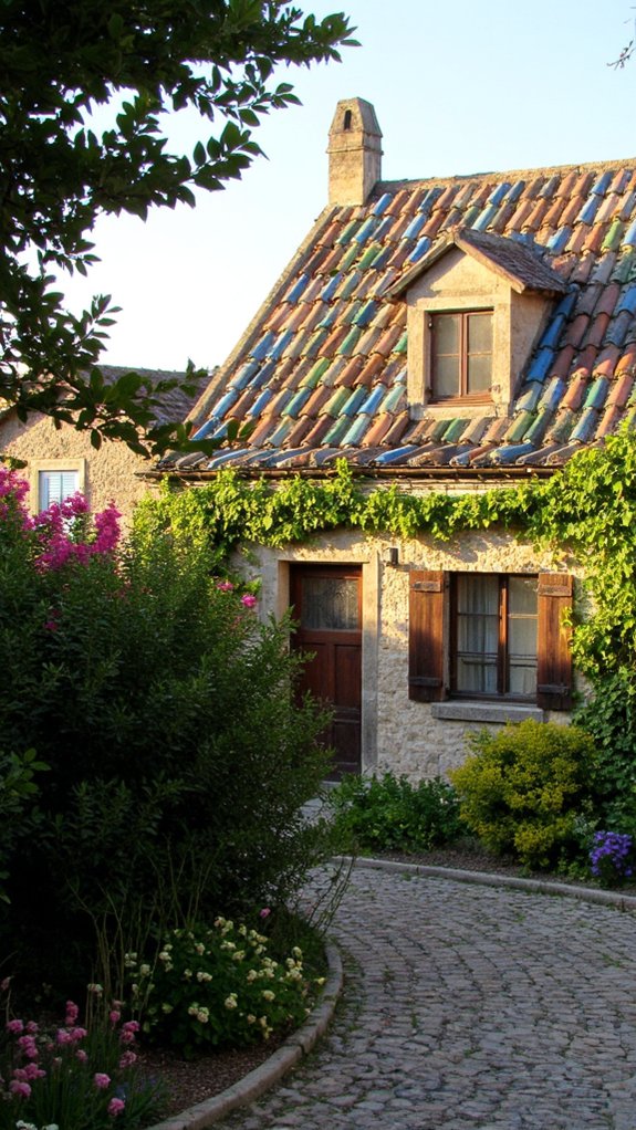 vibrant colorful tile roofing